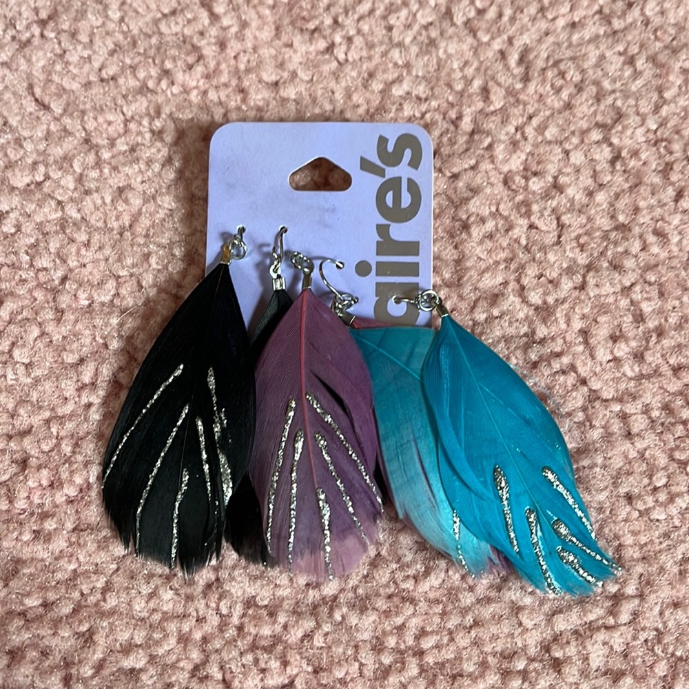 Feather earrings